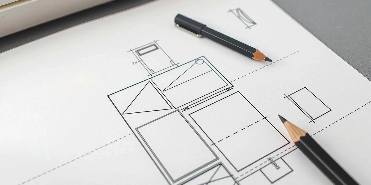 Croquis technique sur calque